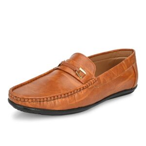 Men’s Brown Leather Loafers Shoes at TheShoeAdda