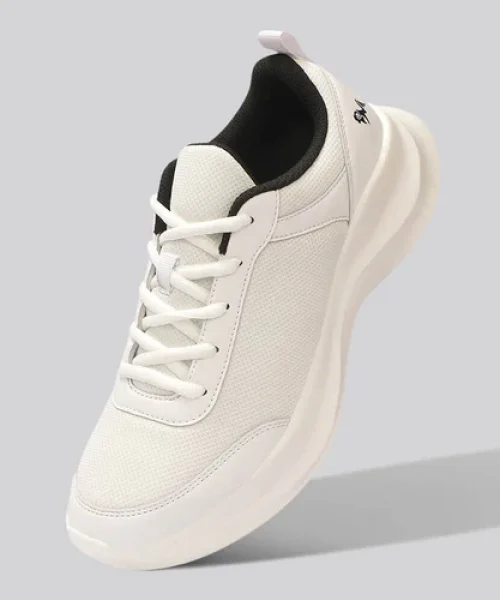 Men’s White Lightweight Casual Sneakers at TheShoeAdda