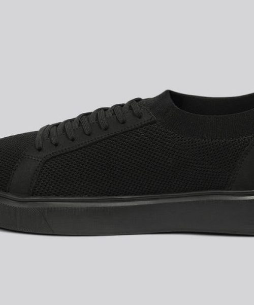 UrbanEase All Black Casual Sneakers for Men at TheShoeAdda